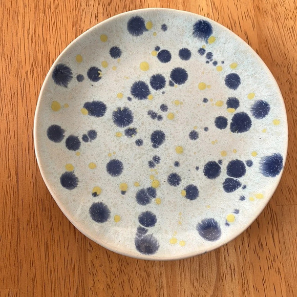 Anthropologie dessert/snack plate. This is in the blue and yellow spatte… - Picture 1 of 3